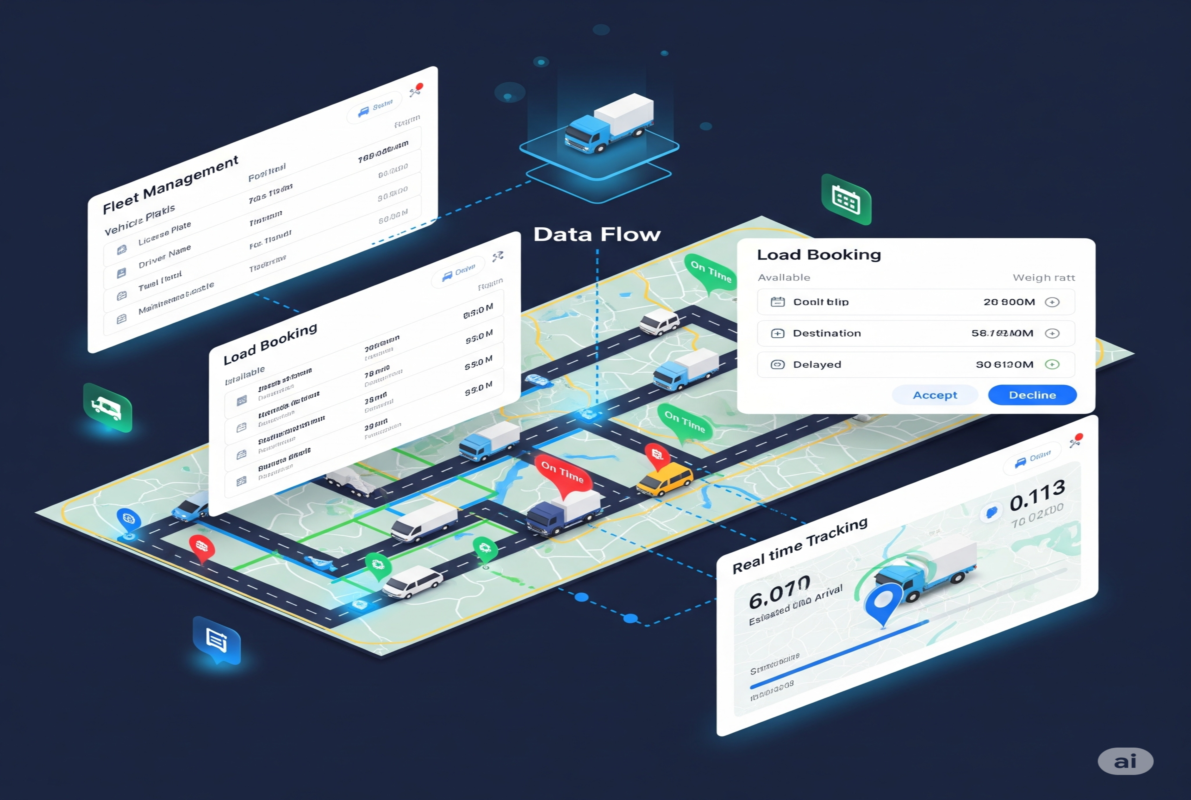 Logistics App on Smartphone